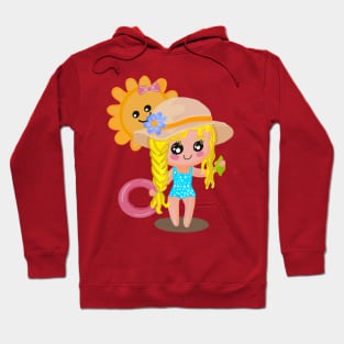 Beach summer girl Hoodie